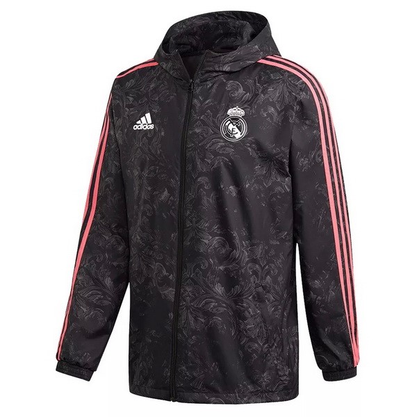 Windjacke Real Madrid 2021-2022 Schwarz Pink Günstige Fußballtrikots